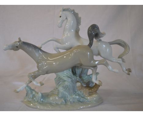 Lladro figure of a pair of horses
