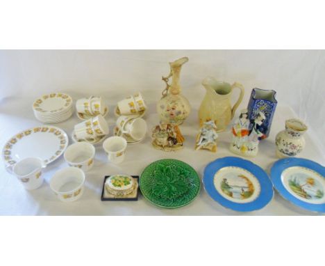 Various ceramics inc Crown Royal pt tea service & Royal Crown Derby trinket box