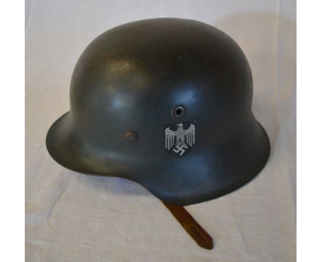 WWII German Nazi M42 single decal helmet