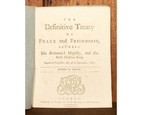 [Treaty of Versailles] The Definitive Treaty of Peace and Friendship, between His Britannick Majesty, and the Most Christian 