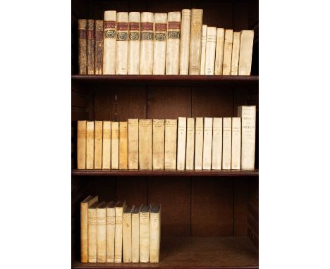Vellum Bindings A collection of vellum bound 18th century volumes and sets to include: [Bentley (Richard] Phileleutherus Lips