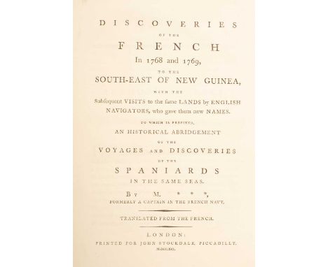 [Fleurieu (Charles Pierre Claret de)] Discoveries of the French in 1768 and 1769, to the South-East of New Guinea, London: fo