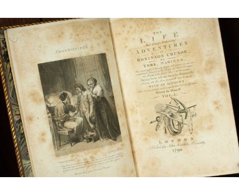Defoe (Daniel) The Life and Strange Surprizing Adventures of Robinson Crusoe, of York, Mariner, 2 volumes, London: John Stock