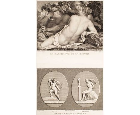 Galerie de Florence: Large folio album containing 8 engravings after Peter Paul Rubens, Annibale Carracci and other and relat