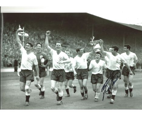 Football Bobby Smith Signed 12x8 Colour Photo Pictured Celebrating With The FA Cup With His Tottenham Hotspur Team Mates. Goo