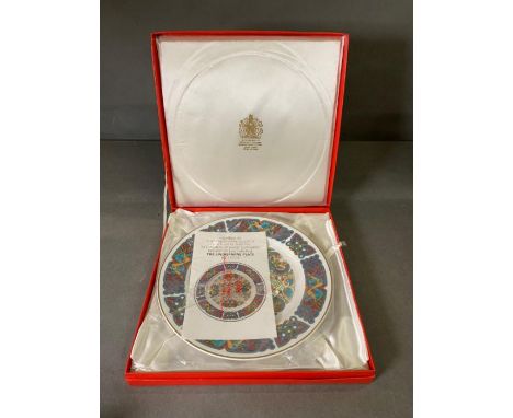 The Lindisfarne plate by Spode in original box.