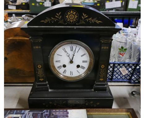 Slate mantel clock