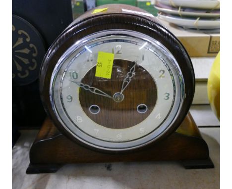 Wooden mantel clock