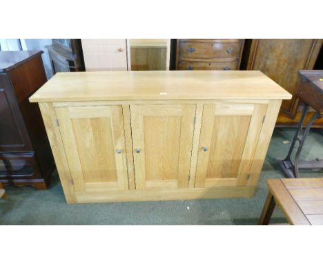 Oak three door sideboard or hall cupboard 