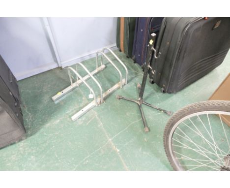 Two metal bike stands 