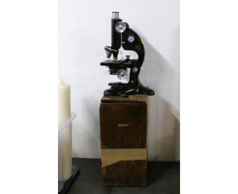 Beck Limited of London microscope with wooden case 