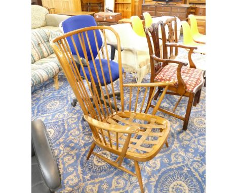 Ercol style high back chair 