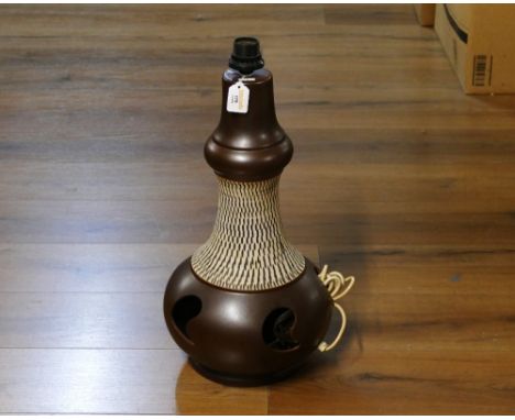 Studio pottery lamp base, 57 cm high