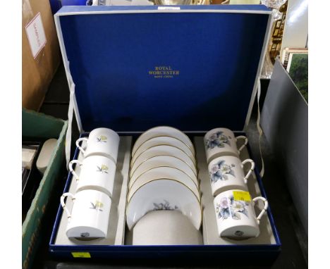 Boxed Royal Worcester coffee set