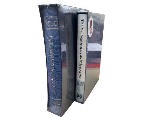 FOLIO SOCIETY: 2 Titles: SIGMUND FREUD: INTERPRETING DREAMS; OLIVER SACK: THE MAN WHO MISTOOK HIS WIFE FOR A HAT. Both held w