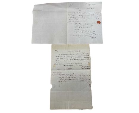 AN IMPORTANT LETTER DATED 8TH JUNE 1790 FROM WILLIAM PITT OF THREADNEEDLE STREET, LONDON TO ROBERT WINCOPP OF KINGS LYNN ASKI