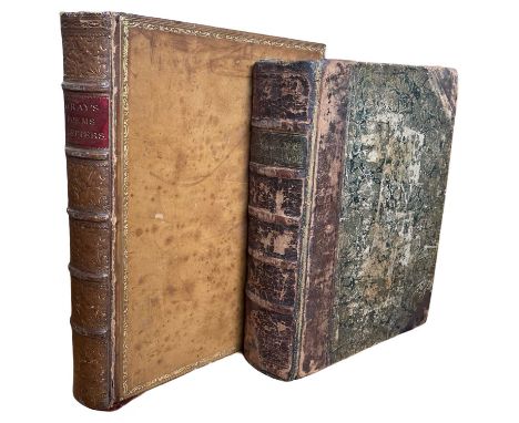 ANTIQUARIAN LEATHER BINDINGS: THOMAS GRAY: POEMS AND LETTERS, London, The Chiswick Press, 1867. Full calf blocked in gilt, wi