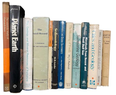 A collection of books relating to geology and fossils, to include: M R LEEDER: SEDIMENTOLOGY; NEALE AND BRASIER: MICROFOSSILS
