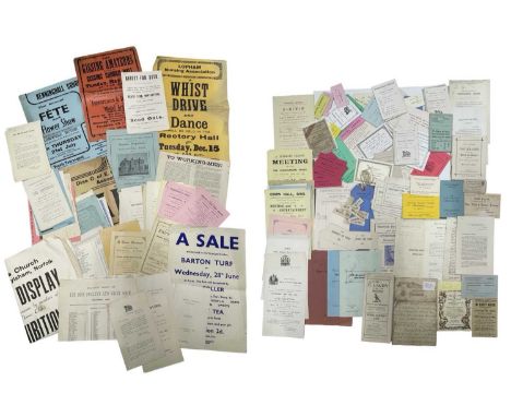 An extensive collection of locally printed [Norfolk] ephemera and printing effects from the period 1880-1940. Consititing of 