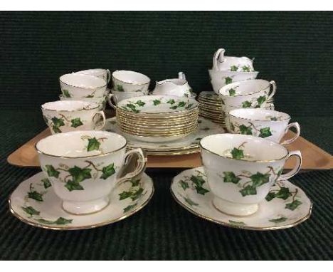 A tray of Colclough china tea service