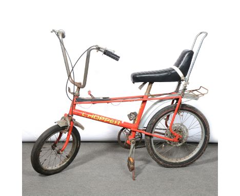 Raleigh Mk II 2 Chopper bike, original ‘Infra Red’ paintwork, t-shape gear stick, chrome roll bar, working brakes (original u