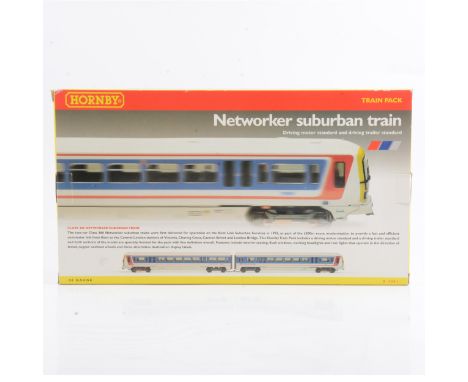 Hornby OO gauge model railway diesel locomotive twin-pack, R2001 Networker Suburban train, Class 466 'Network Southeast' boxe