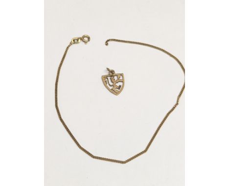 A 9ct gold chain &amp; 9ct gold pendant