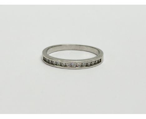 A Sterling silver &amp; white sapphire ring