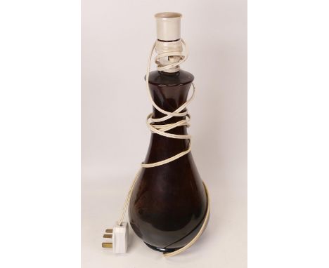 Moorcroft Large Fading Brown Lamp Base, height to fitting 32cm 
