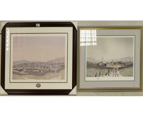 G.W Birks Limited Edition Northern Art Themed Prints, largest 64 x 82cm(2) 