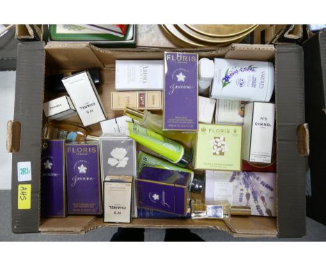 A collection of Vintage Perfume &amp; Similar bottles ( some still sealed inc, Chanel No 5, Hermes, Floris of London, Yardley