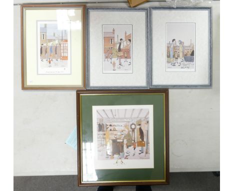A  collection of G.W Birks Limited Editon Northern Art Themed Prints, largest 42 x 40cm(4) 