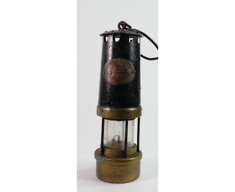 Thomas &amp; Williams Ltd, Aberdare, Cambrian Type 4, No. 1176 Brass Miners Lamp, 41cm high including suspension hook 