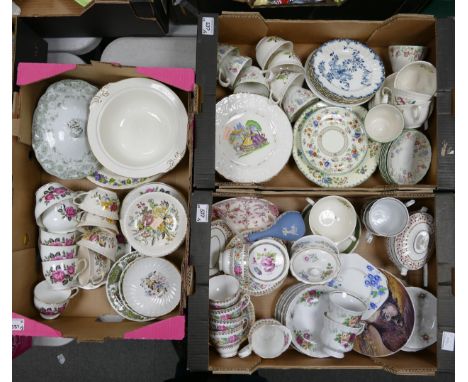 Mixed Collection of ceramic items to include floral teaware, English georgian porcelain sauce sucrier on stand, wedgwood jasp