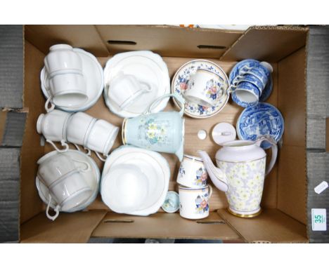 A mixed collection of items to include Royal Albert Art Deco tea ware, Paragon teapot, Copeland Spode Trio etc 