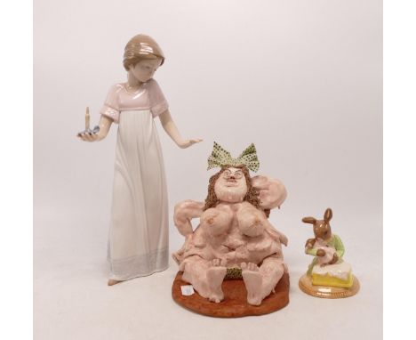 Large Nao Figure of Girl with Candle, Boxed Royal Doulton Bunnykins Figure Sweat Dreams Baby Bunny DB276 & studio  pottery fi