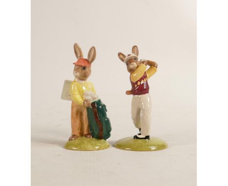 Royal Doulton Bunnykins Figures to include Caddy &amp; Golfer, both boxed(2) 