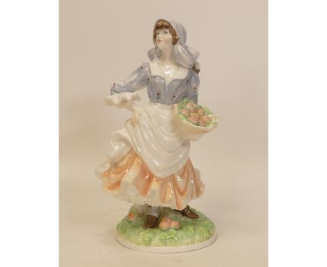 Royal Worcester limited edition figure Rosie Picking Apples 