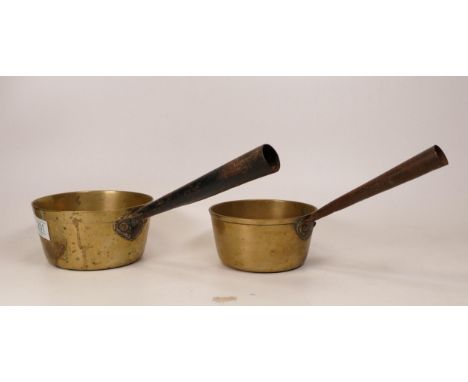 Two Heavy Vintage Brass Pans 