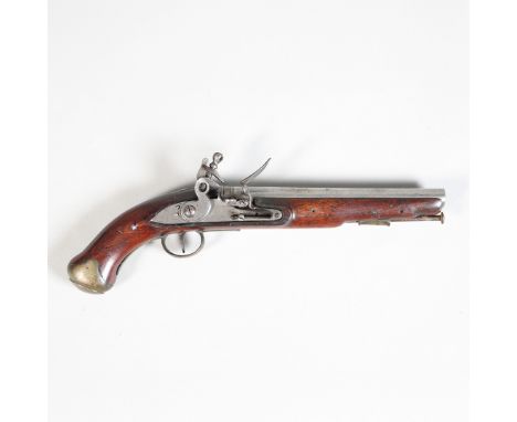 19TH CENTURY FLINTLOCK TRADE PISTOL. An early 19th Century flintlock trade holster pistol, unsigned, Birmingham proof marks t