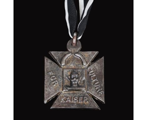 WW1 BRITSH PROPAGANDA 'KULTUR CROSS'. Scarce large size First World War British Anti German propaganda 'Kultur Cross', roughl