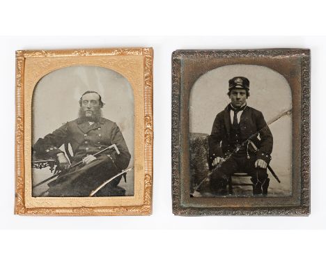 TWO CIRCA 1850/60sS NAVAL AMBROTYPES (2). Two circa late 1850s/early 1860s ambrotypes, the first is a Royal Navy Midshipman, 
