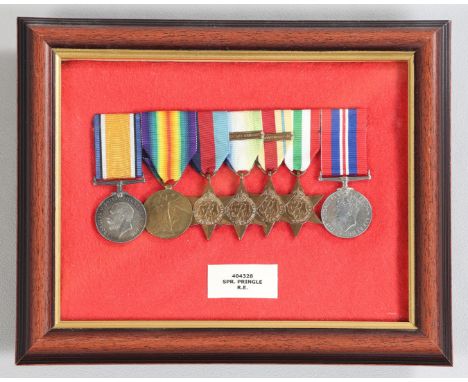 WW1/WW2 GROUP OF 7 MEDALS, ROYAL ENGINEERS. First World War pair of medals, 1914-1918 British War Medal and Victory medal (40