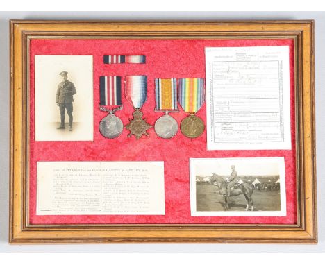 WW1 MILITARY MEDAL GROUPING, ROYAL FIELD ARTILLERY. First World War Military Medal group of medals, George V Military Medal (