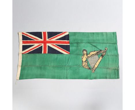 SCARCE LATE 19TH/EARLY 20TH CENTURY IRISH GREEN ENSIGN. Scarce late 19th/early 20th century Irish Green Ensign, green field w