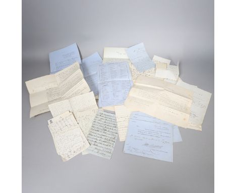 AN INTRESTING COLLECTION OF MID 19TH CENTURY EPHEMERA ABOUT LIEUTENANT CHARLES HENRY CLUTTERBUCK (QTY). To include correspond