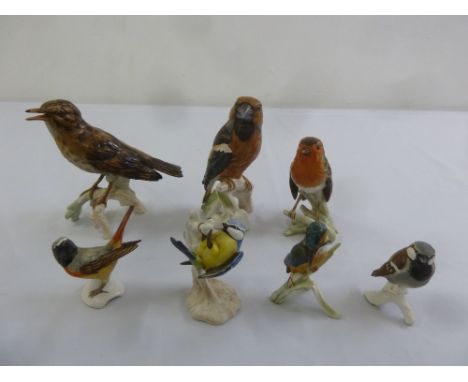 Seven Goebel bird figurines