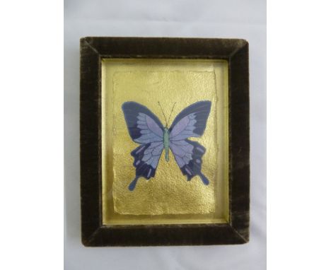 Jade Jagger framed and glazed watercolour of a Butterfly, signed and dated 1971 bottom right, 18 x13cm