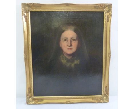 William Mainwaring Palin framed oil on canvas portrait of lady, 59.5 x 49.5cm