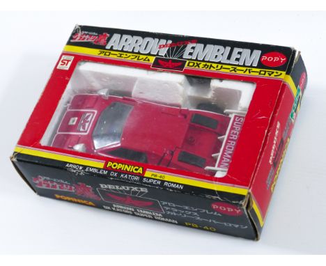This is an ARROW EMBLEM DX KATORI SUPER ROMAN made in JAPAN by POPY in the 1970's. It comes complete in original packaging.